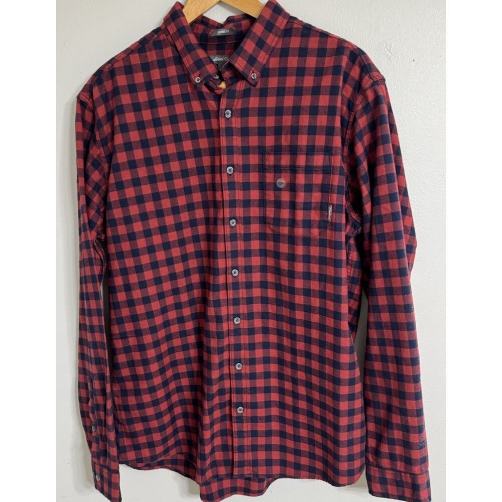 Eddie Bauer Mens Buffalo Check Button Down Flannel lumberjack XL TALL NEW